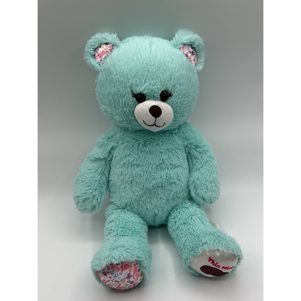 Build A Bear Girl Scouts Thin Mints Cookie Bear 16" Mint Green Plush 2019